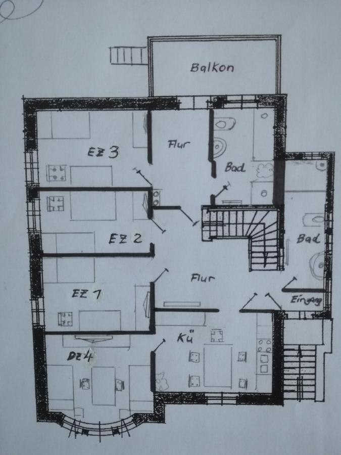 Auestrasse 94A Otel Glauchau Dış mekan fotoğraf